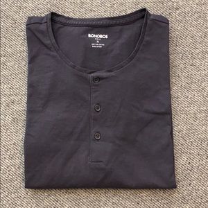 Bonobos Superfine Long Sleeve Henley XL Navy Slim